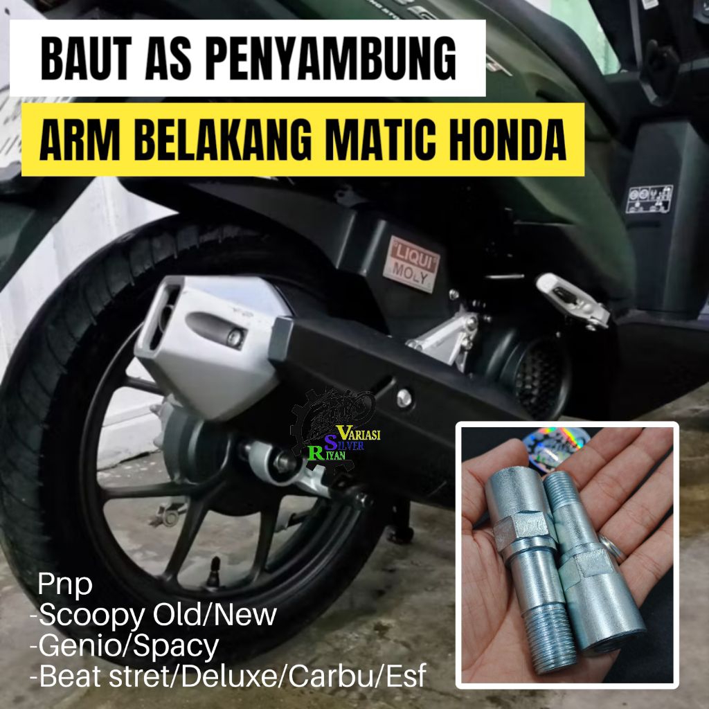 Baut As Roda Sambungan Arm Belakang Vario Ke Beat Street deluxe Carbu Esf Scoopy Old New Genio Spacy