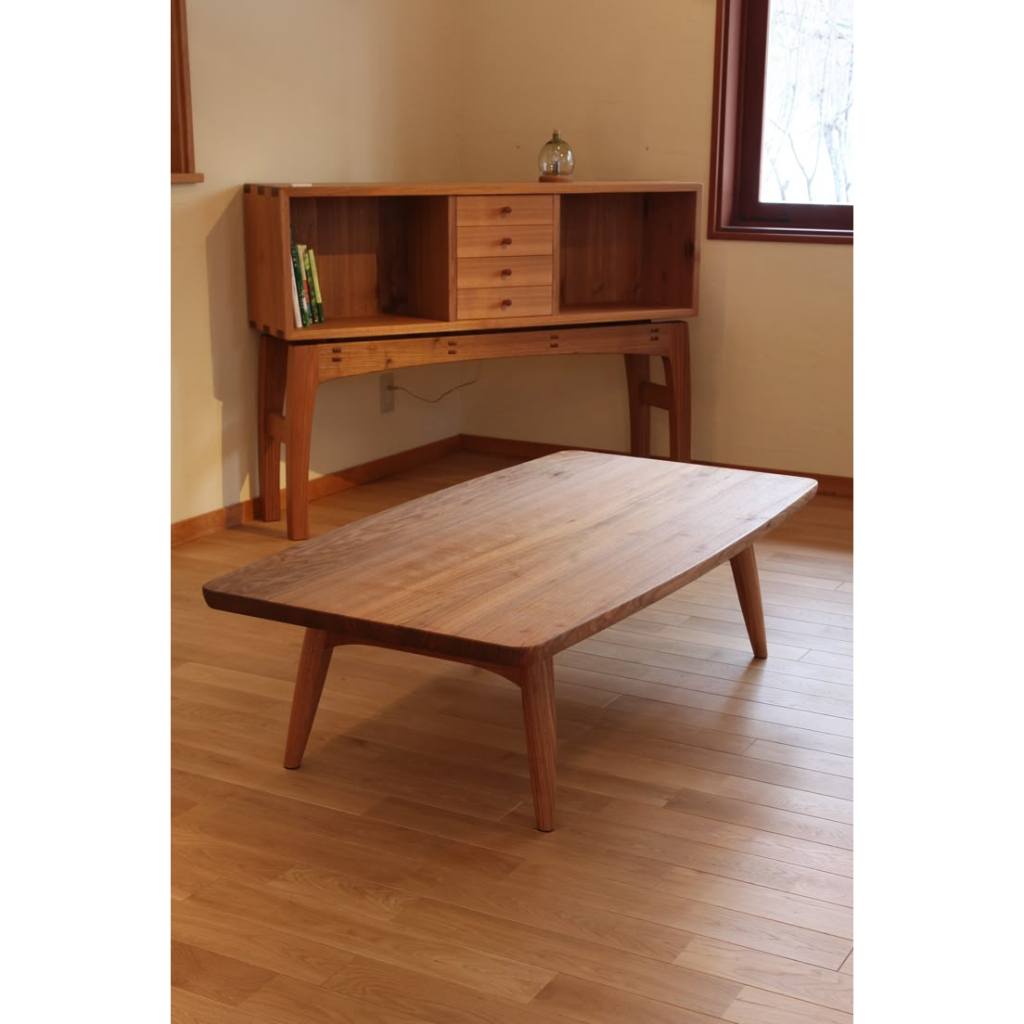 MEJA LESEHAN KAYU JATI SOLID GAYA JEPANG | MEJA KOPI PENDEK JATI SOLID MINIMALIS