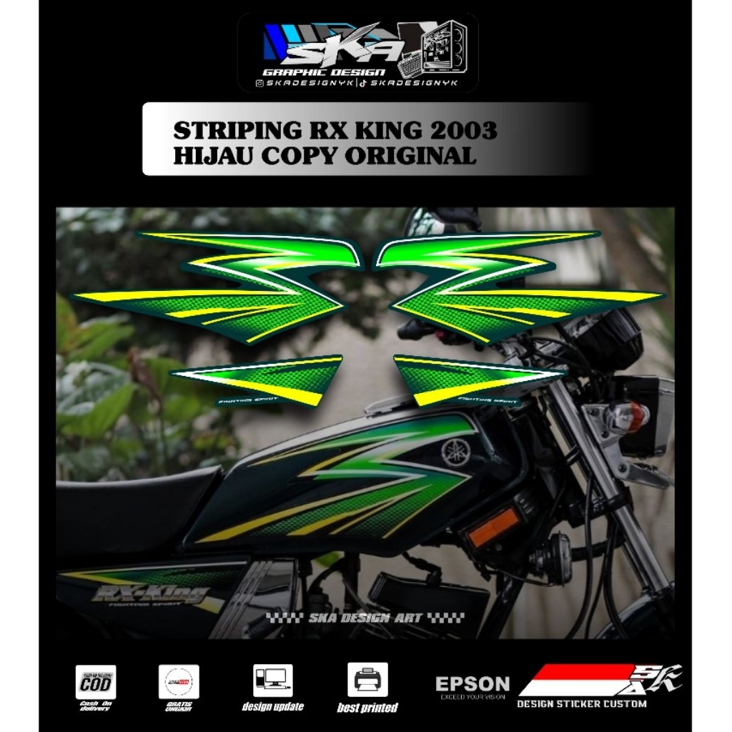 Striping RX King 2003 hijau copy original