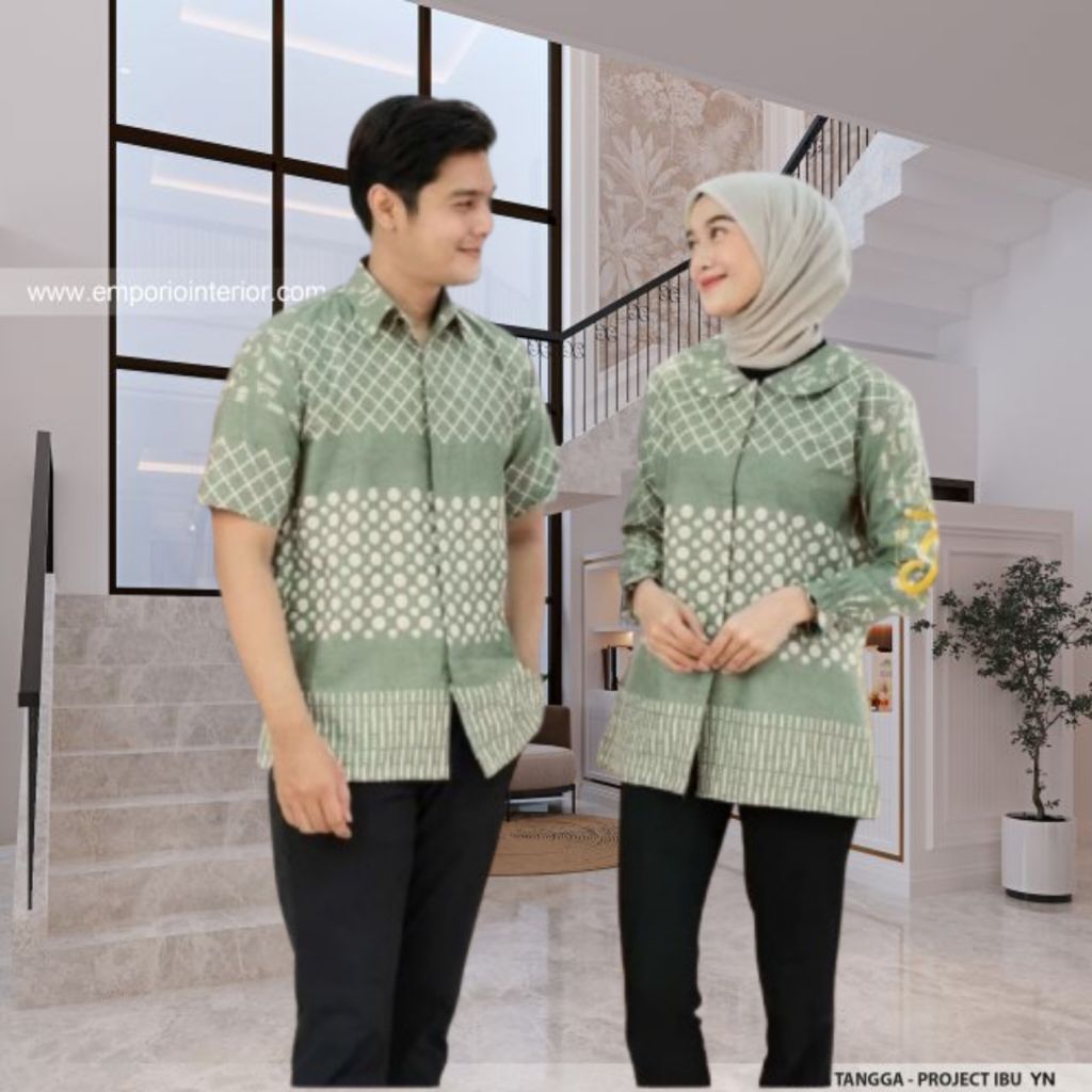 Set Coupel Batik Jlantir Batik Tunik Hem Atasan Pria Wanita Baju Kondangan
