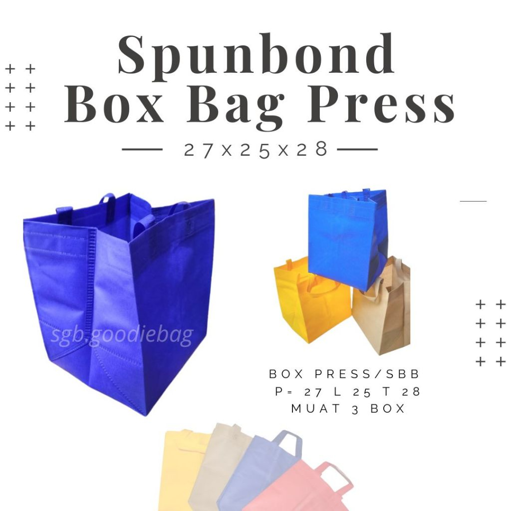 

Tas HBPA BOX untuk isi (Box 25x25 / Box 20x20 / box 22x22 ) HARGA Pcs bahan 75gm / Goodie Bag isi 12 pcs