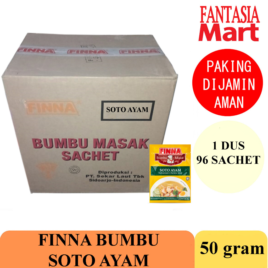 

FINNA BUMBU MASAK SOTO AYAM DUS 50 GRAM FANTASIA DENGAN PAKING AMAN