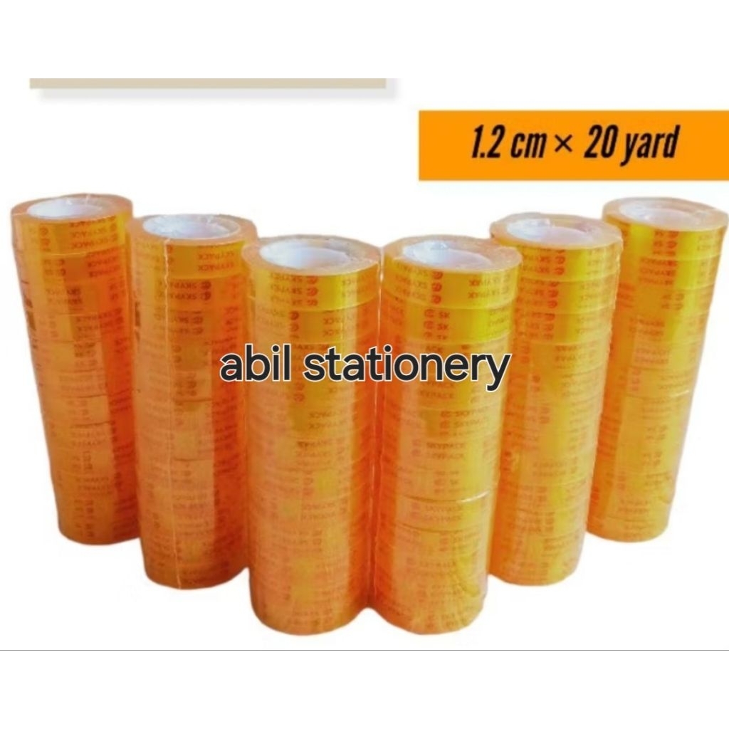 

[SKY PACK] hrg perslop/ isolasi tebal/stationery tape1.2cm x 20y/solasi/selotip/isolasi/lakban isolasi kado