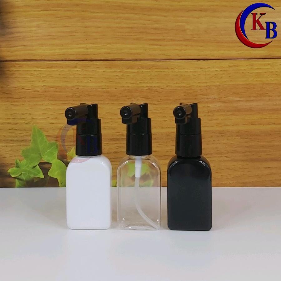 BOTOL SPRAY 30 ML NOZZLE HITAM / BOTOL PLASTIK PET BR GEPENG 30ML