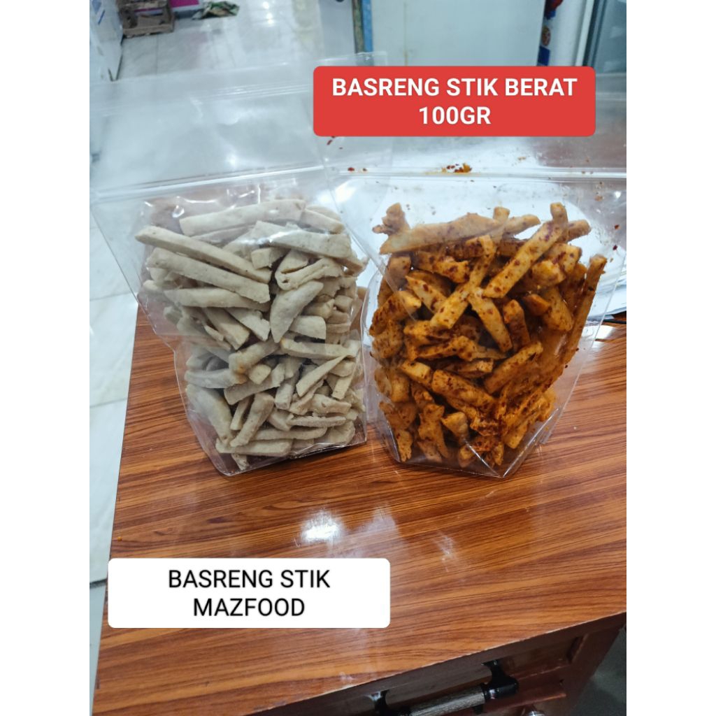 

MAZFOOD -KERIPIK BASRENG STIK BERAT 100GR KEMASAN FOIL