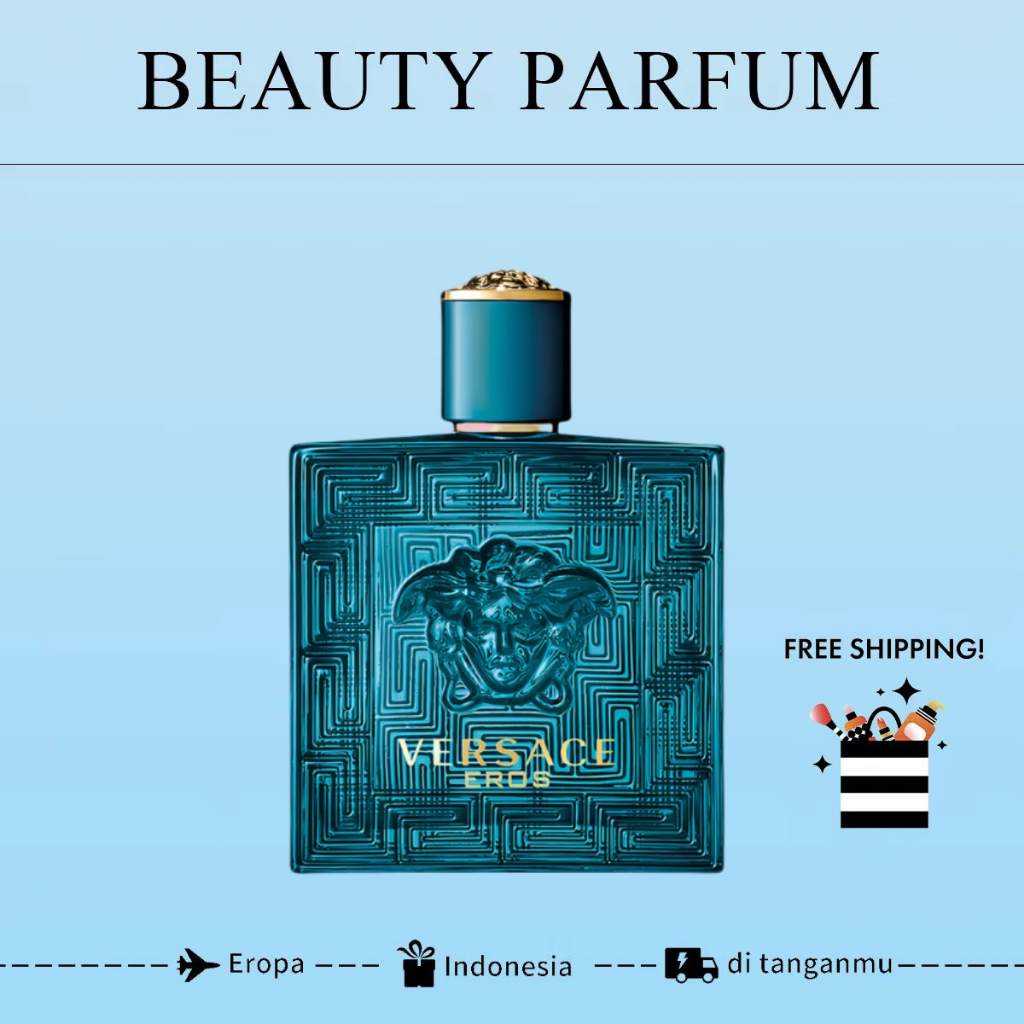 【100% ORIGINAL】Versace Eros Flame Wewangian Pria EDP 100ml parfum Versace Eros EDT 100ml wewangian y