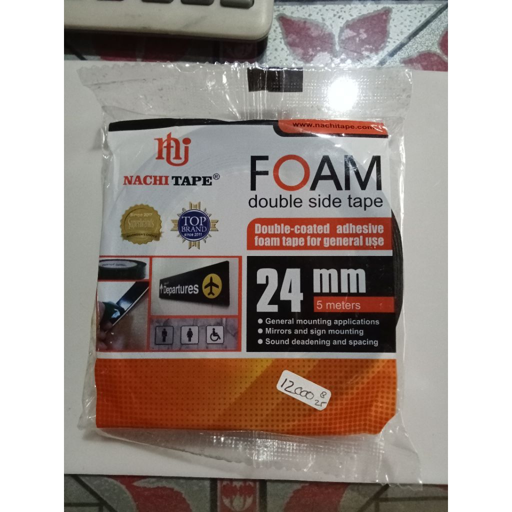 

Foam Double Tape Nachi 24mm x 5 Meter – Perekat Kuat Dua Sisi untuk Kebutuhan Rumah & Industri