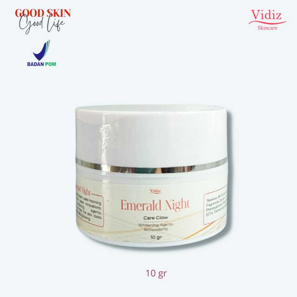 Krim malam untuk mencerahkan - Vidiz Glow Cream |  Cream Malam dan Nutrisi 10 gram | NA18180102852 /