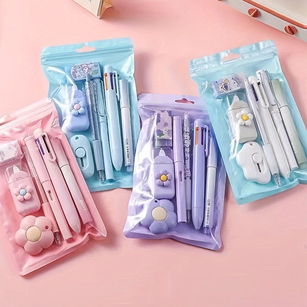 

Lariz 7pcs Set Atk Kantor Pulpen Stabilo Pengjapus Tip Komplit Cutter Hadiah Sekolah Anak Set H566