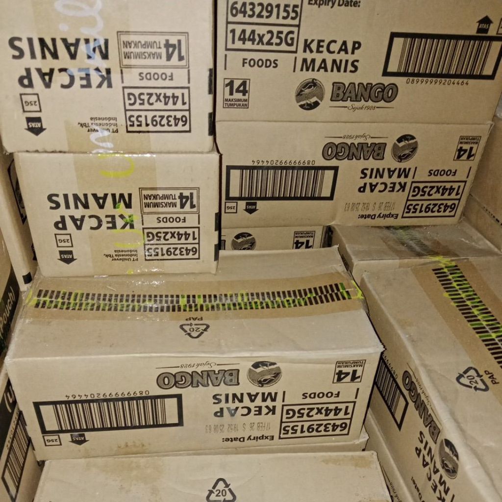 

kecap bango ukuraan 25gr 1 dus isi 12 renceng/ renteng