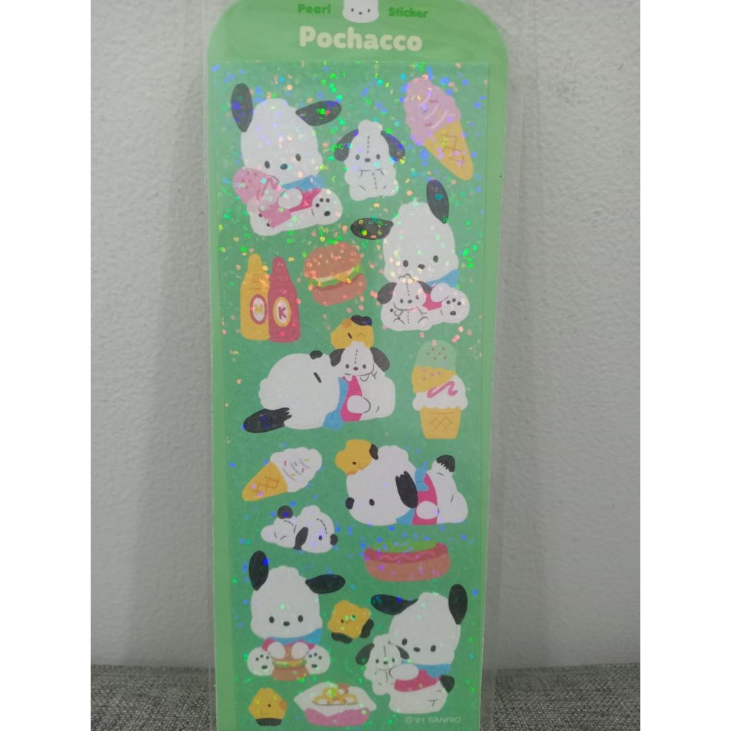 

Tenbyten Korea Sanrio Character Pochacco Sticker Hologram 1 Lembar 60 x 160 mm Stiker Lucu