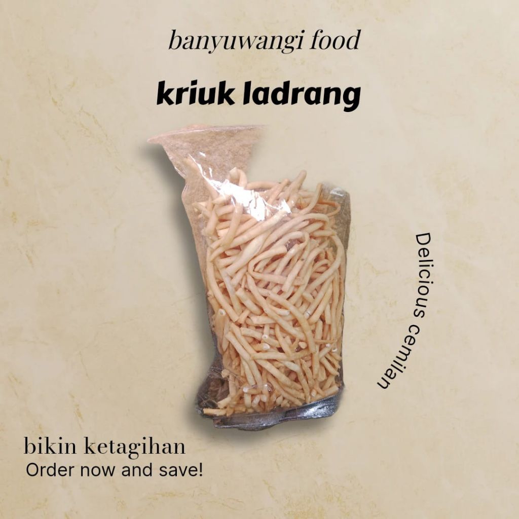 

KRIUK LADRANG CAMILAN KHAS BANYUWANG 250gram