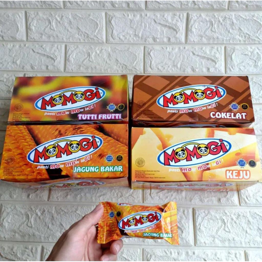 

MOMOGI Coklat/Jagung Bakar/Keju/Tutti Fruitti/Capuccino - Isi 20 pcs @5gr