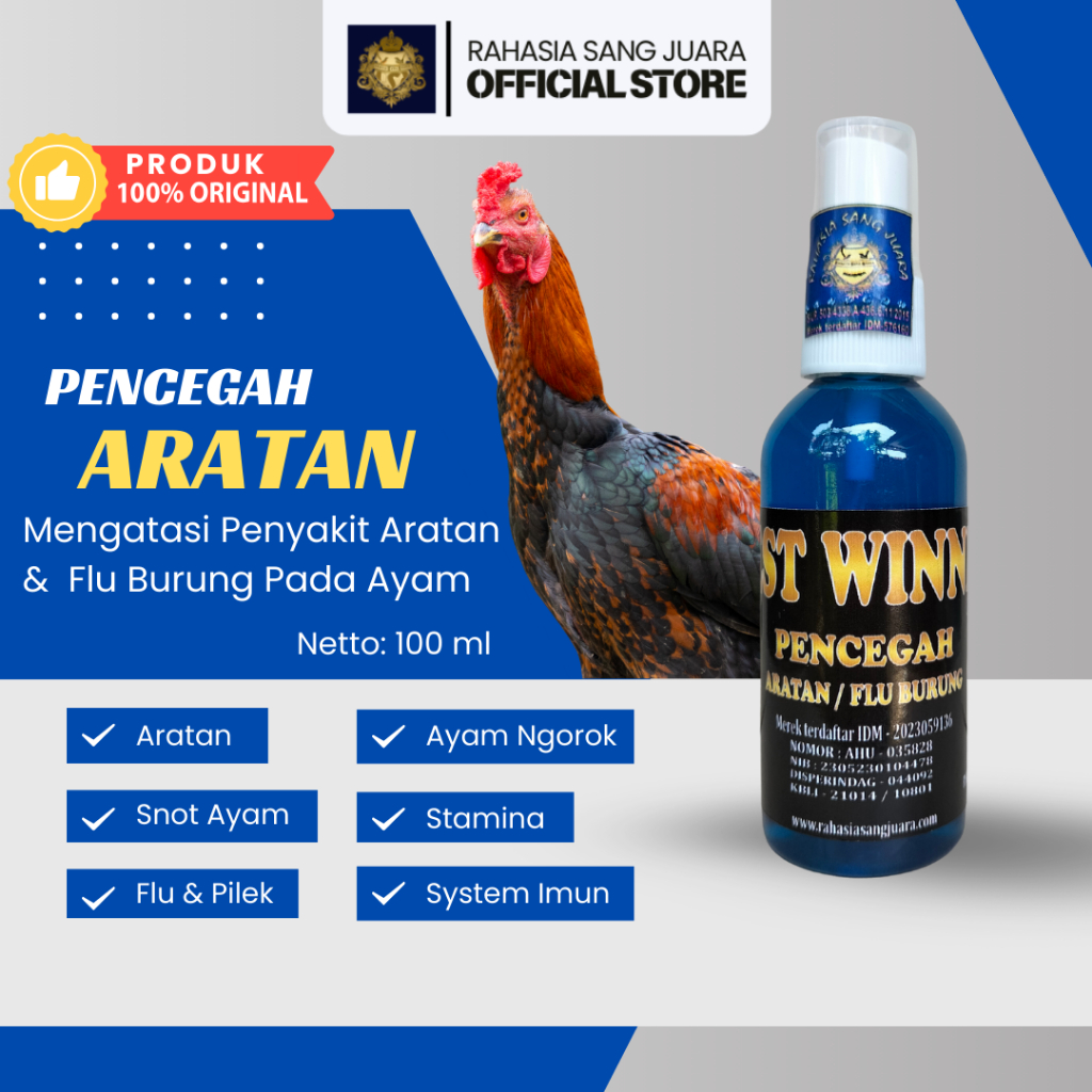 Obat Ayam Sakit Aratan Vaksin Ayam Mencegah Penyakit Aratan Flu Ngorok Batuk Pilek