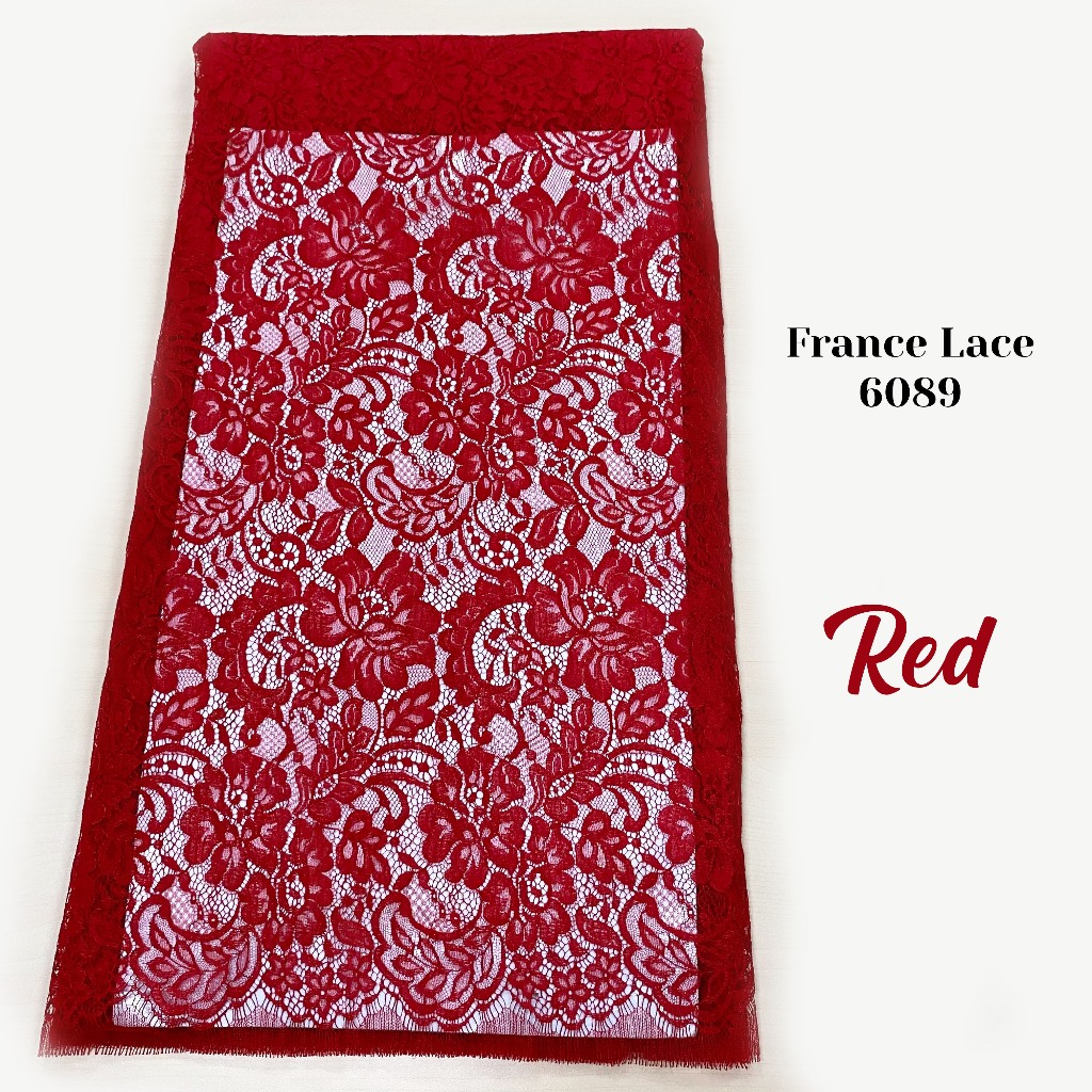 Original France Lace 6089 - ukuran kain 1,8m x 1,1m