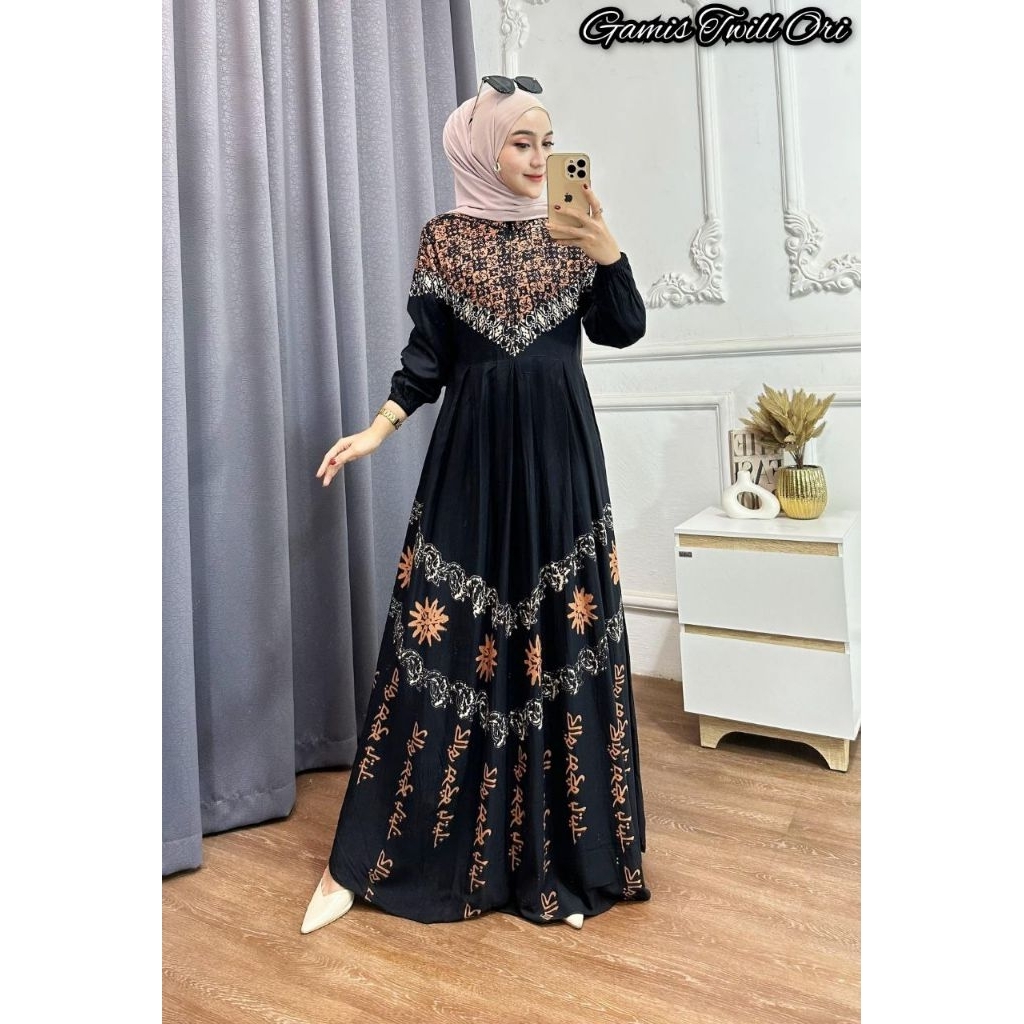 Gamis Twill Ori Gamis Twill Jumbo Gamis Busui Gamis Resleting Gamis Batik