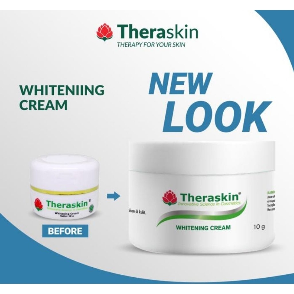 Theraskin Whitening Cream - krim pemutih pencerah pelembab / flek / noda hitam - BPOM