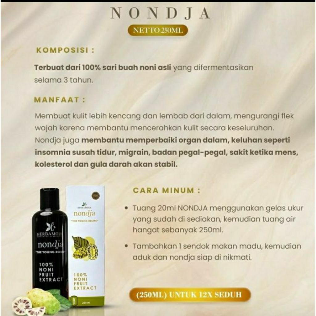 

Nondja By Herbamour || Sari Buah Noni 100% Tanpa Pengawet Buatan
