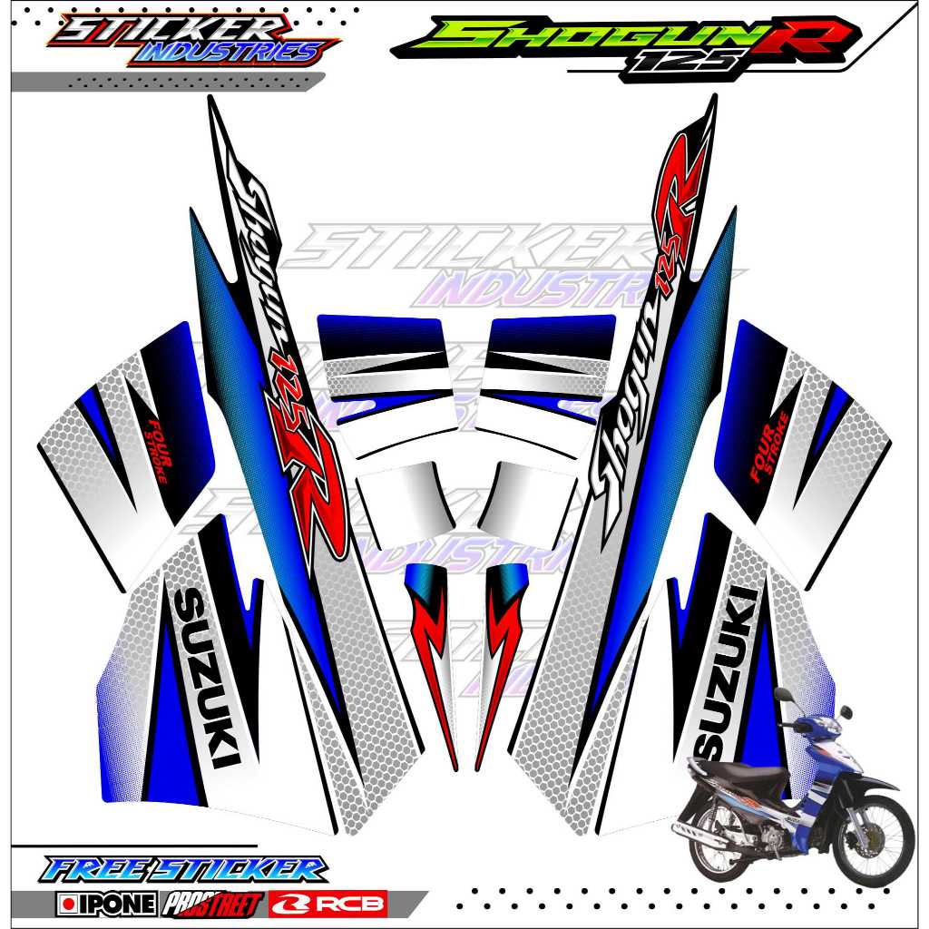 STRIPING VARIASI SHOGUN 125 R / STICKER LIST VARIASI MOTOR SHOGUN 125 R