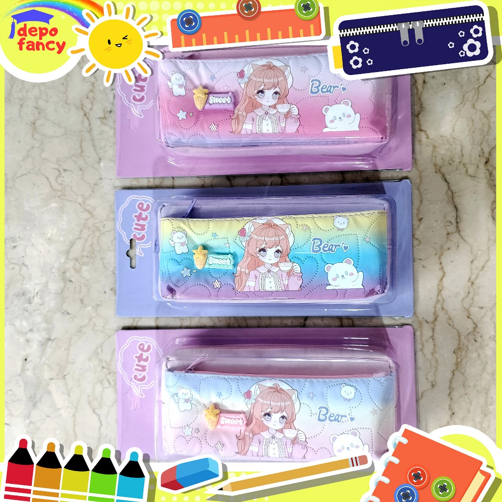 

Kotak Pensil 2 Resleting HR-2552 / Pencil Case / Tepak Pensil / Boks Pensil / Box Pensil / Tempat Pensil