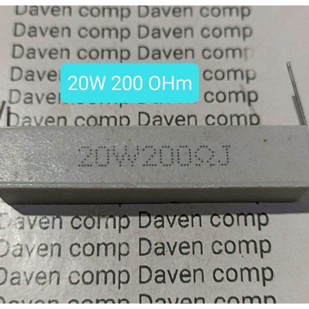RESISTOR KAPUR 20W 200 OHM RESISTOR TAHANAN 20WATT 200ohm 20 watt 200 ohm