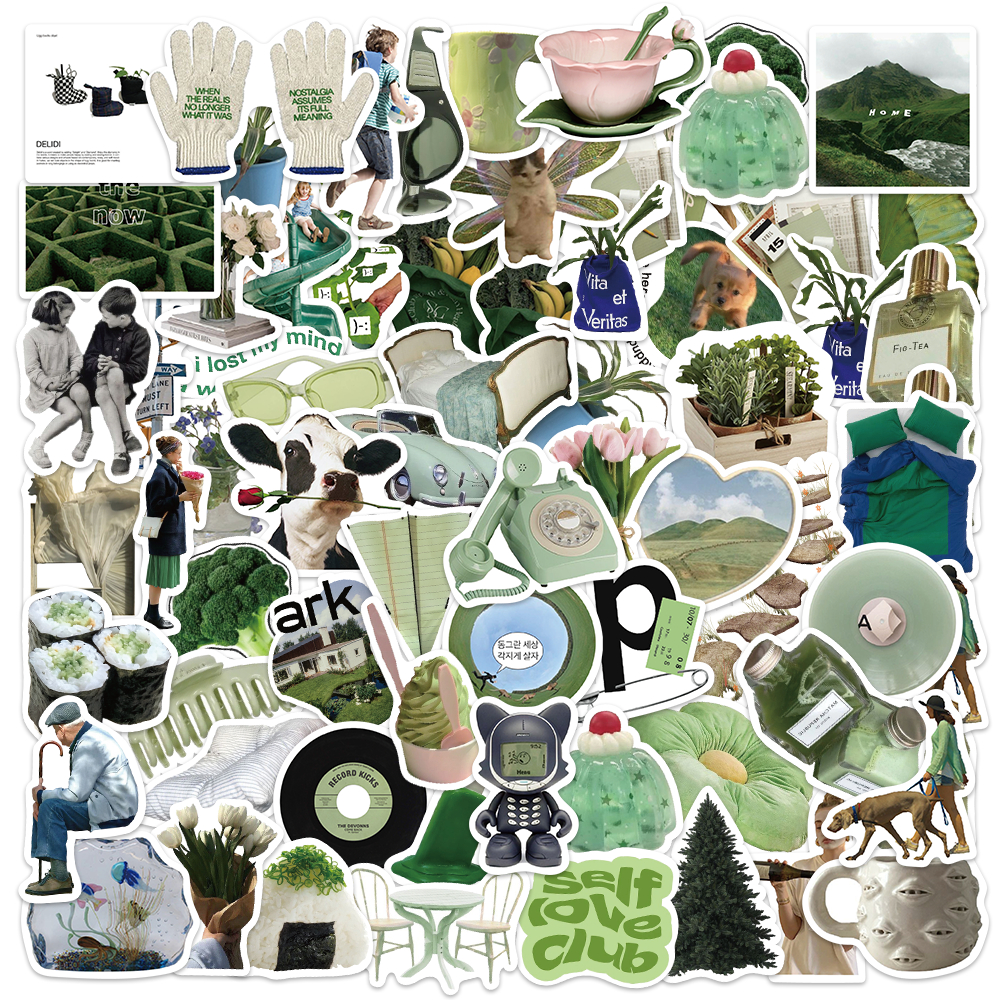 

50PCS Angin Musim Semi Gaya Korea ins Tahan Air Stiker Cocok untuk laptop skateboard dan stiker dekorasi ponsel