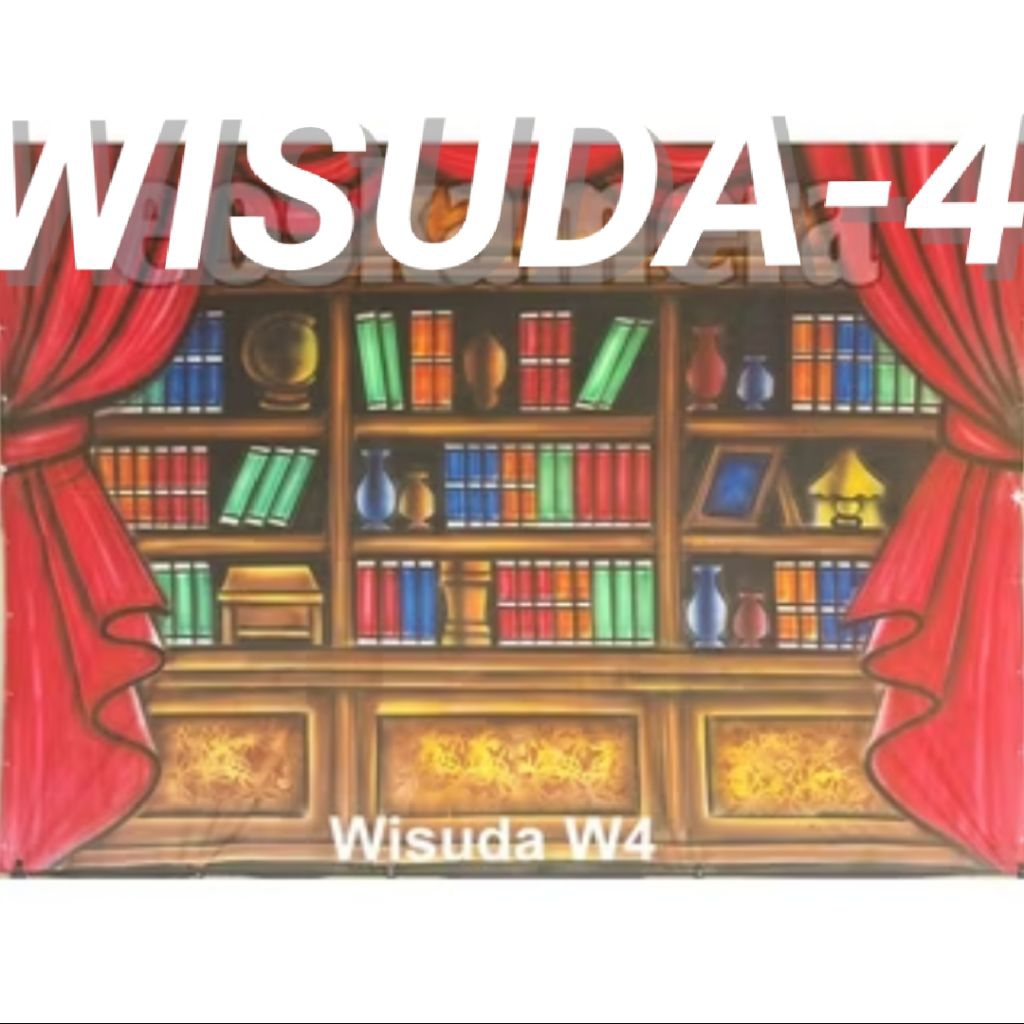 Kain layar foto studio backdrop photo wisuda kain background rak buku layar begron wisuda backdrop