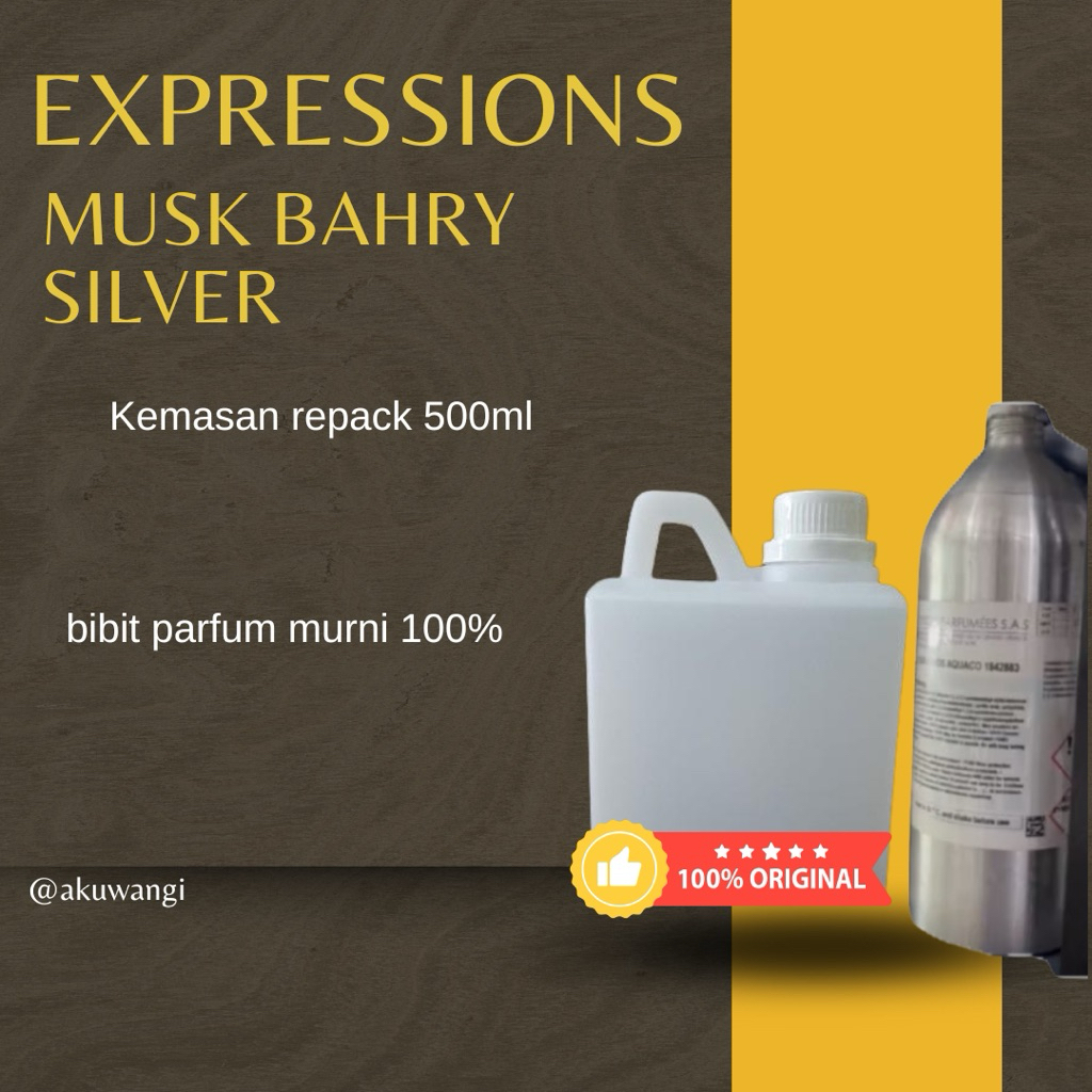 Bibit parfum bahary silver by exppression kemasan repack 500ml