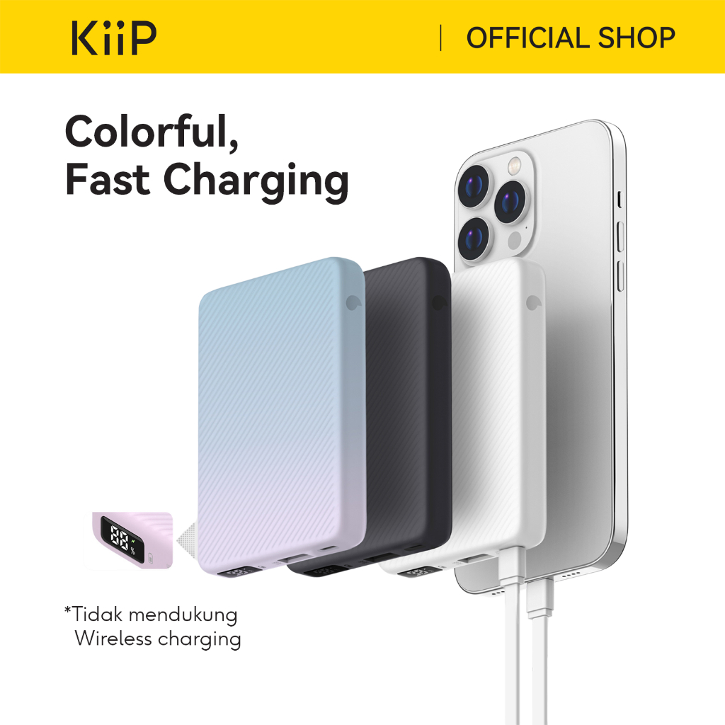 KiiP E48 Power Bank Fast Charging 20W Quick Charge Type C PD