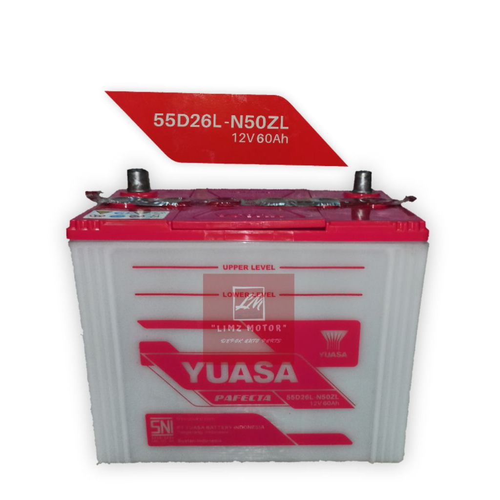 Car Battery-Aki Mobil Yuasa Pafecta 55D26L N50ZL 12V 60Ah