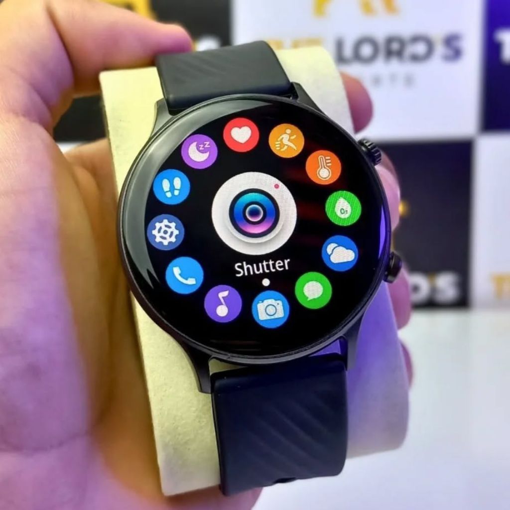 jam tangan smartwatch gt5 clasik bulat konek ios/android