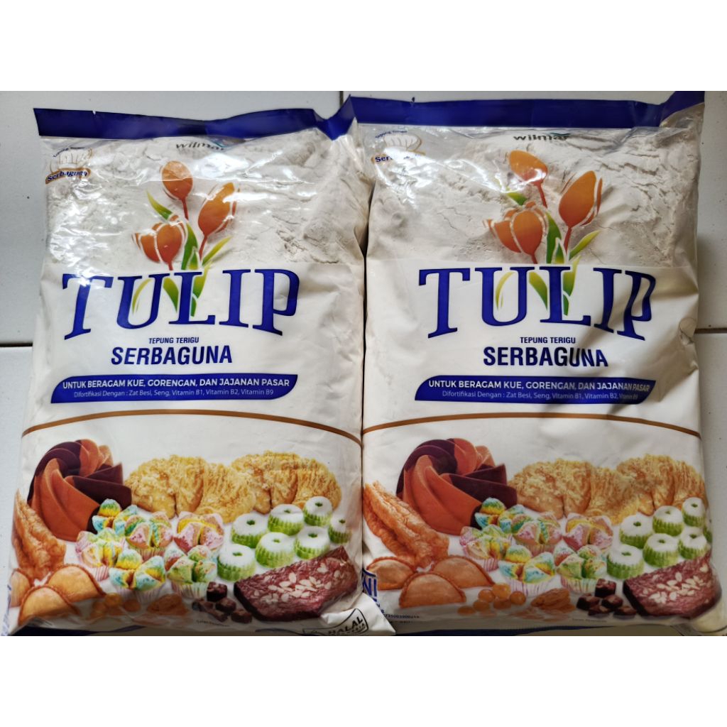 

Tepung Terigu TULIP Kemasan 1KG ( ISI 2PCS )