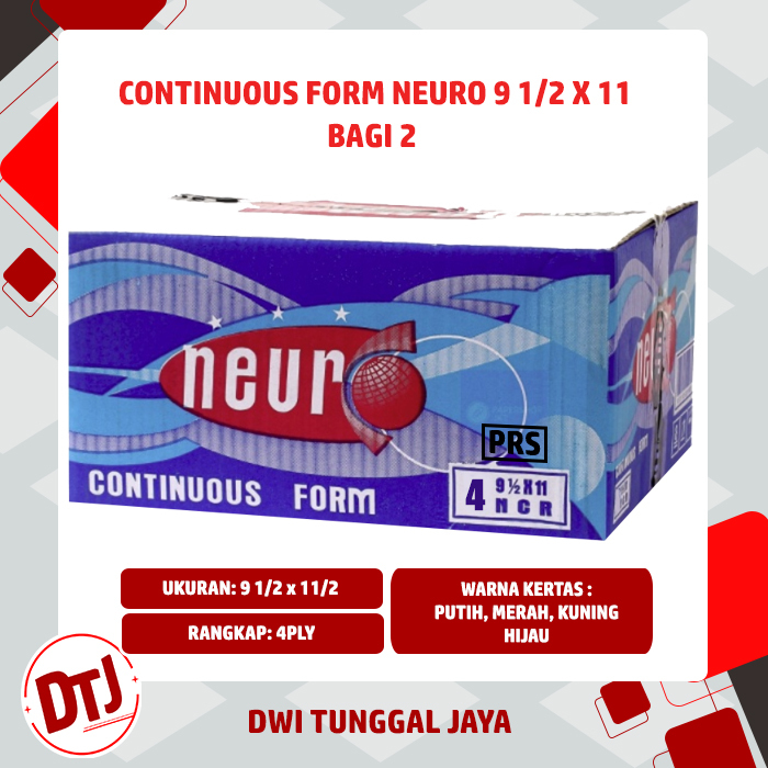 

Kertas Continuous Form Neuro 9,5" x 11" 4 Ply