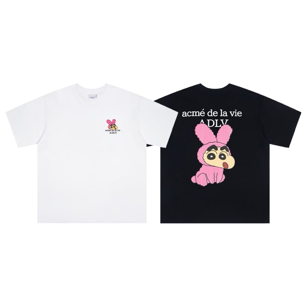 Merek fesyen Korea ADLV baru Crayon Shin-chan co-branded dicetak kemeja lengan pendek ori