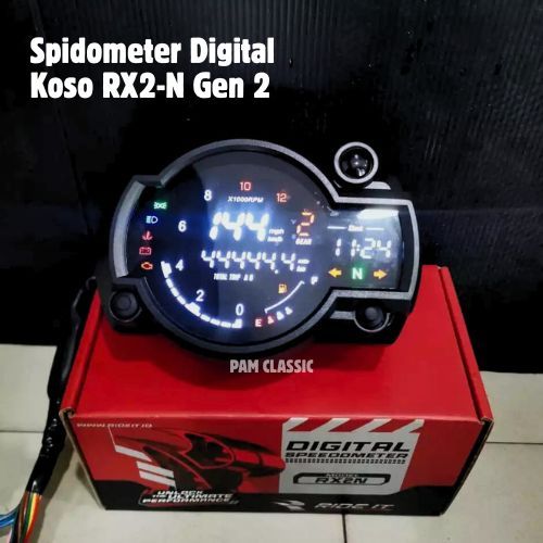 Speedometer Koso RX2N Full Indikator Digital Spedo Spido Koso RX2N Set Pangkon Cnc Gen 2 RIDE IT