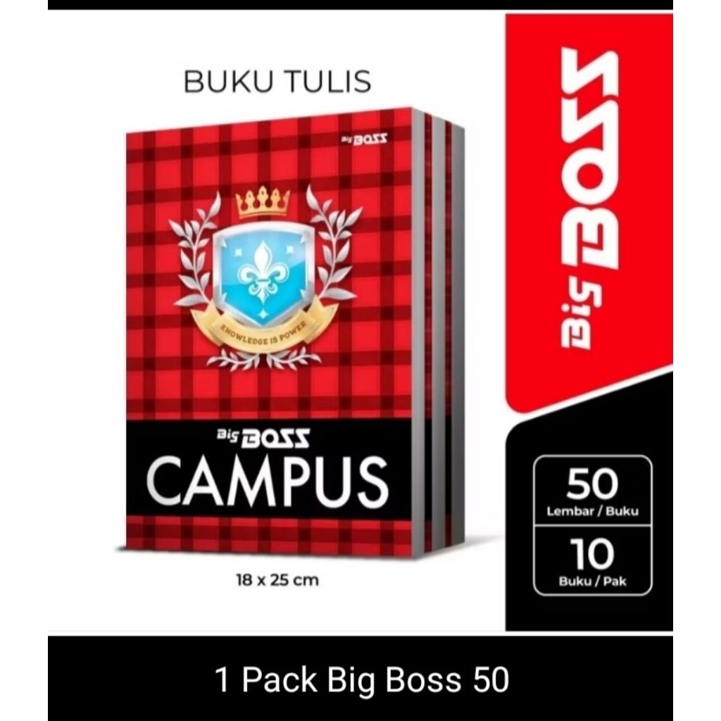 

3 buku tulis sidu bigbos campus 50 lembar panjang besar