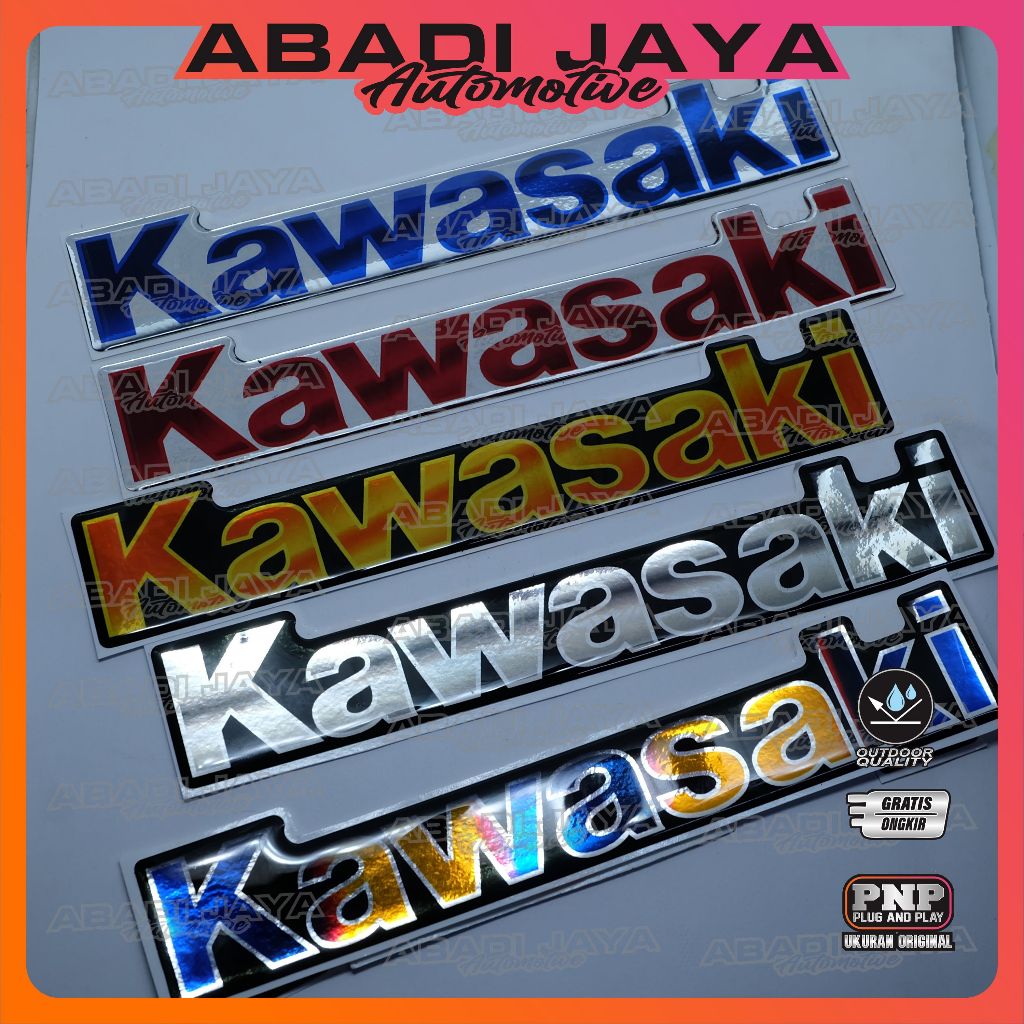 Emblem timbul kawasaki / emblem logo kawasaki / emblem kawasaki