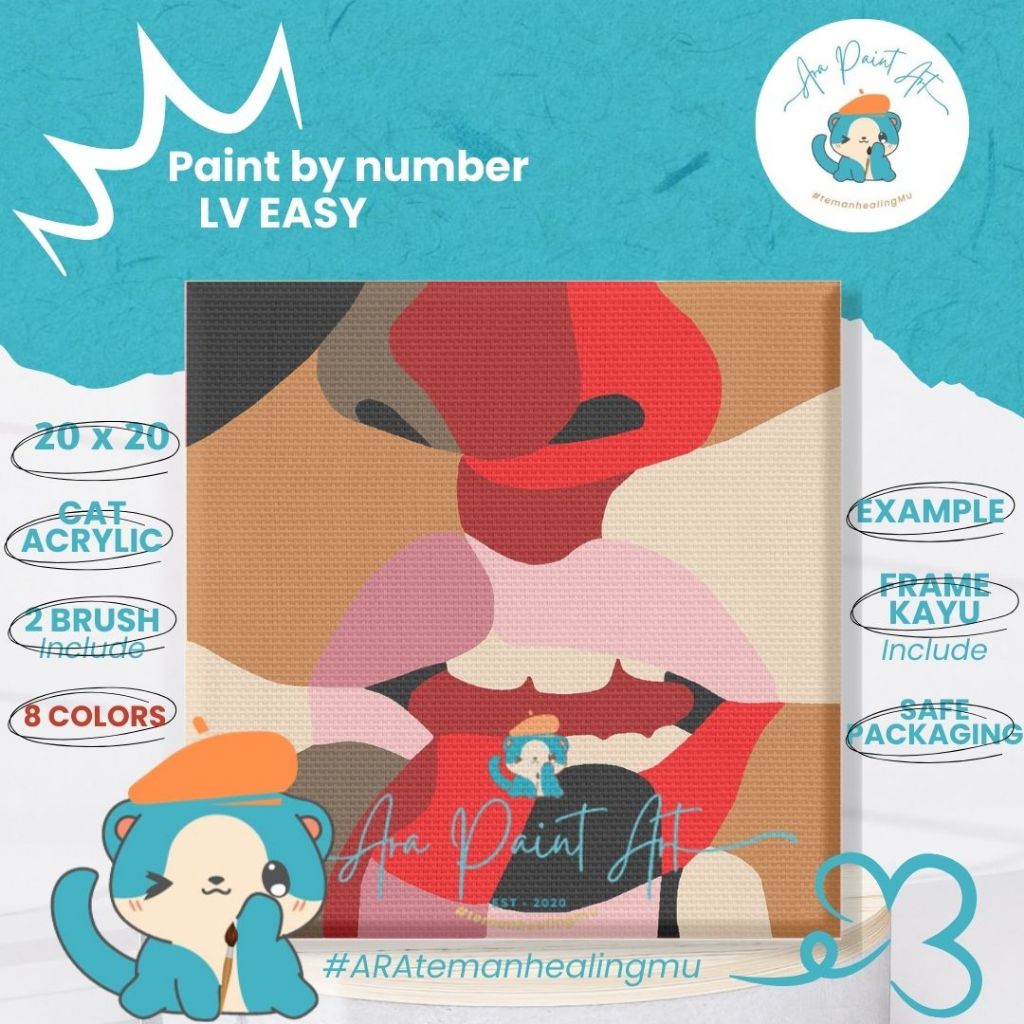 

Ara Paint Art Mood Girl Paint by Numbers I Painting I Painting by number I Kado Wisuda I Kado unik