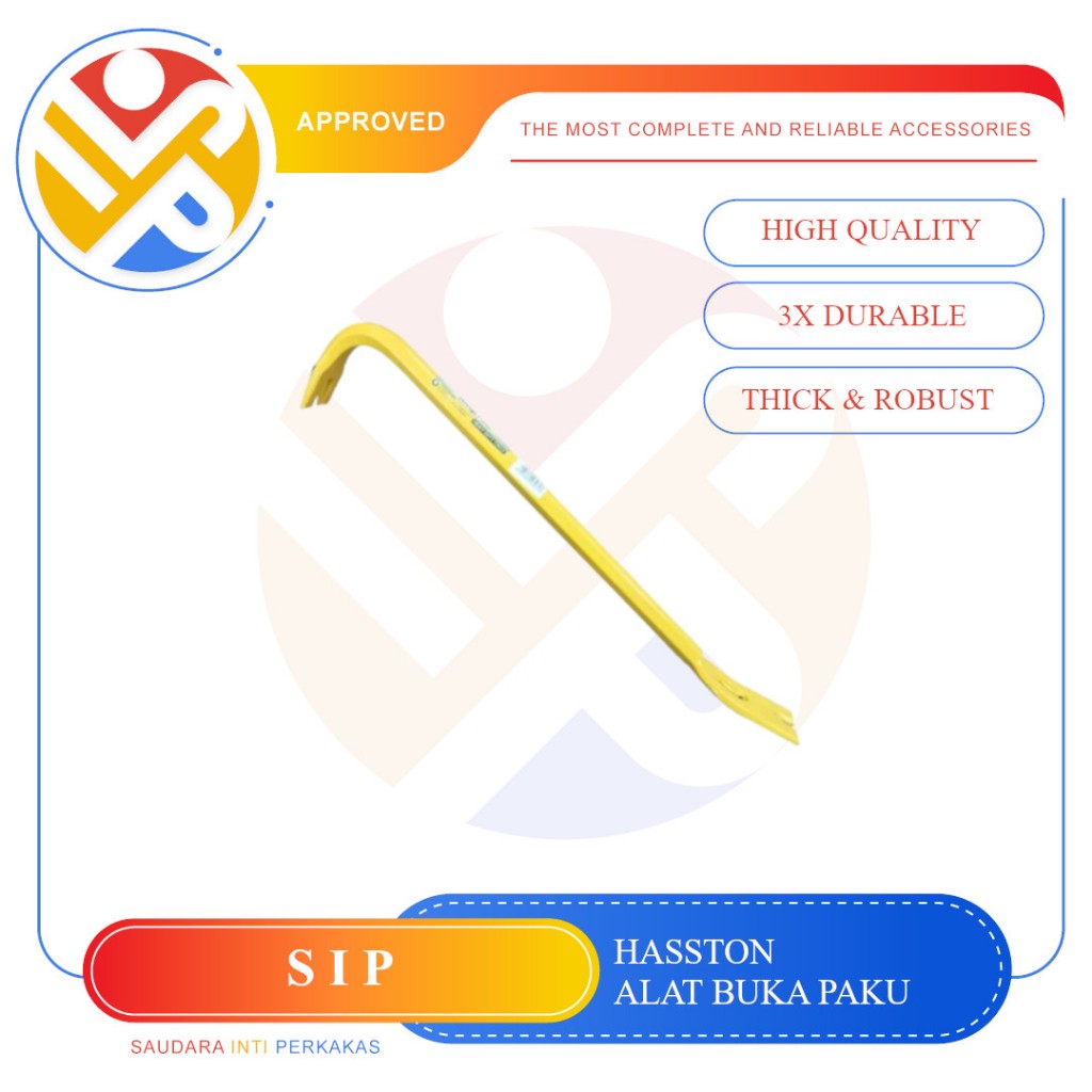 HASSTON PROHEX Crowbar / Linggis  16" 18" 24" / Alat Buka Paku 16 18 24 Inci (0390)