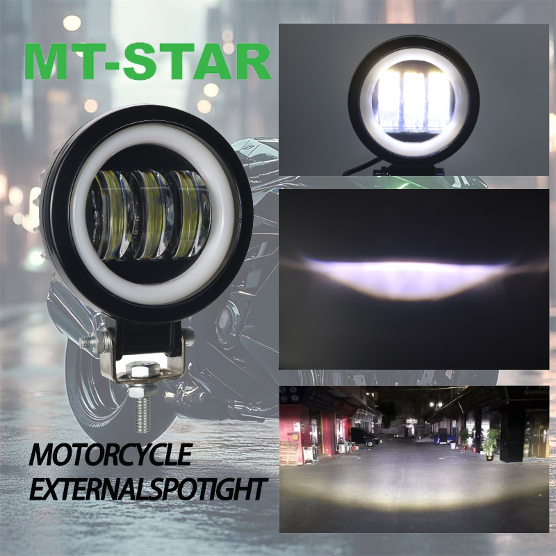 【MT STAR】 Lampu Tembak Daymaker Sorot LED MT Star CWL 3 Mata Lensa 6D 40watt Cree Angel Eye Round La