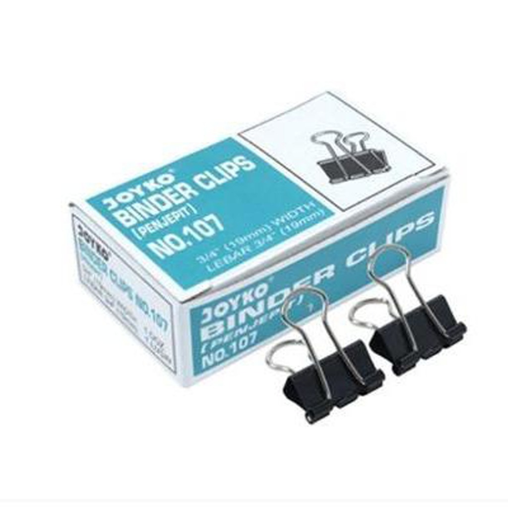 

Joyko Binder Clips No. 107 / Binder Clip / Binder Klips No.107 / Penjepit Kertas