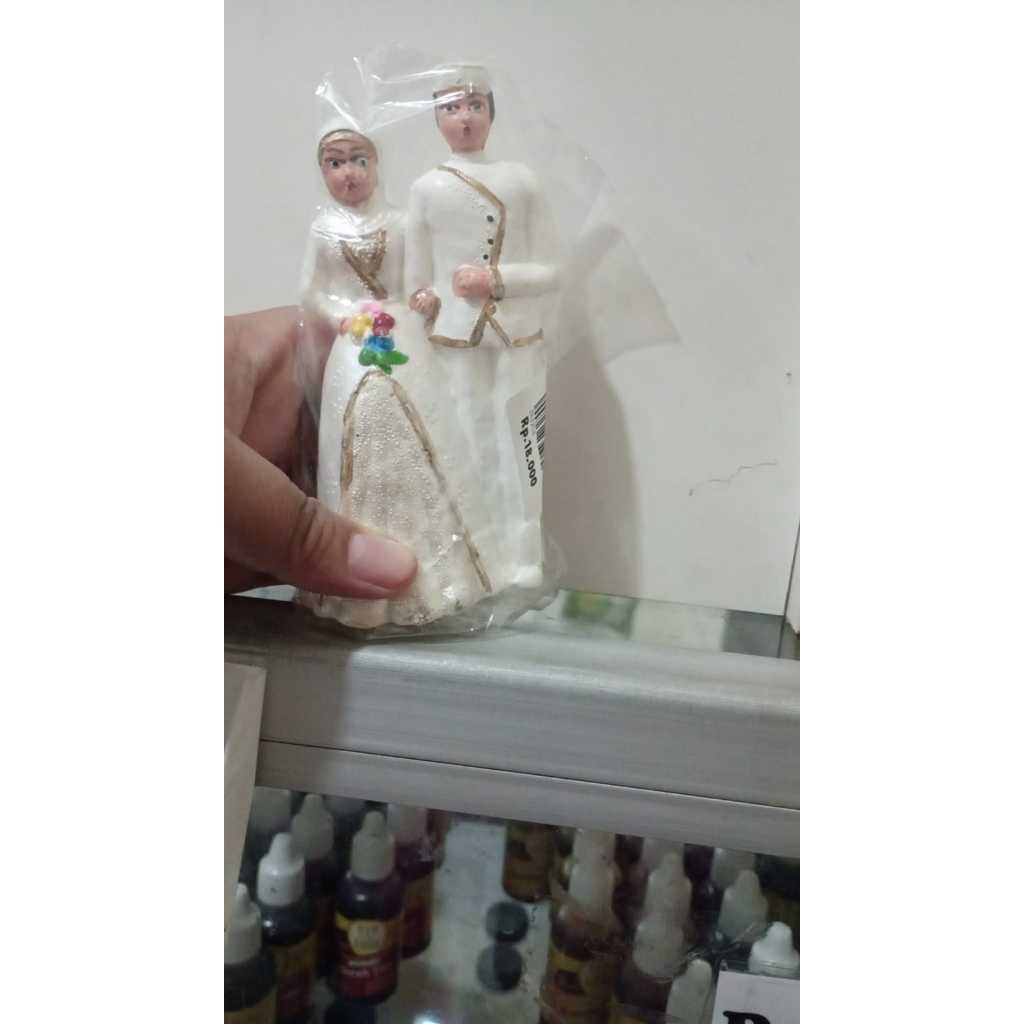 

Topper pengantin kue wedding mainan kue barat / anak / hijab jilbab muslim