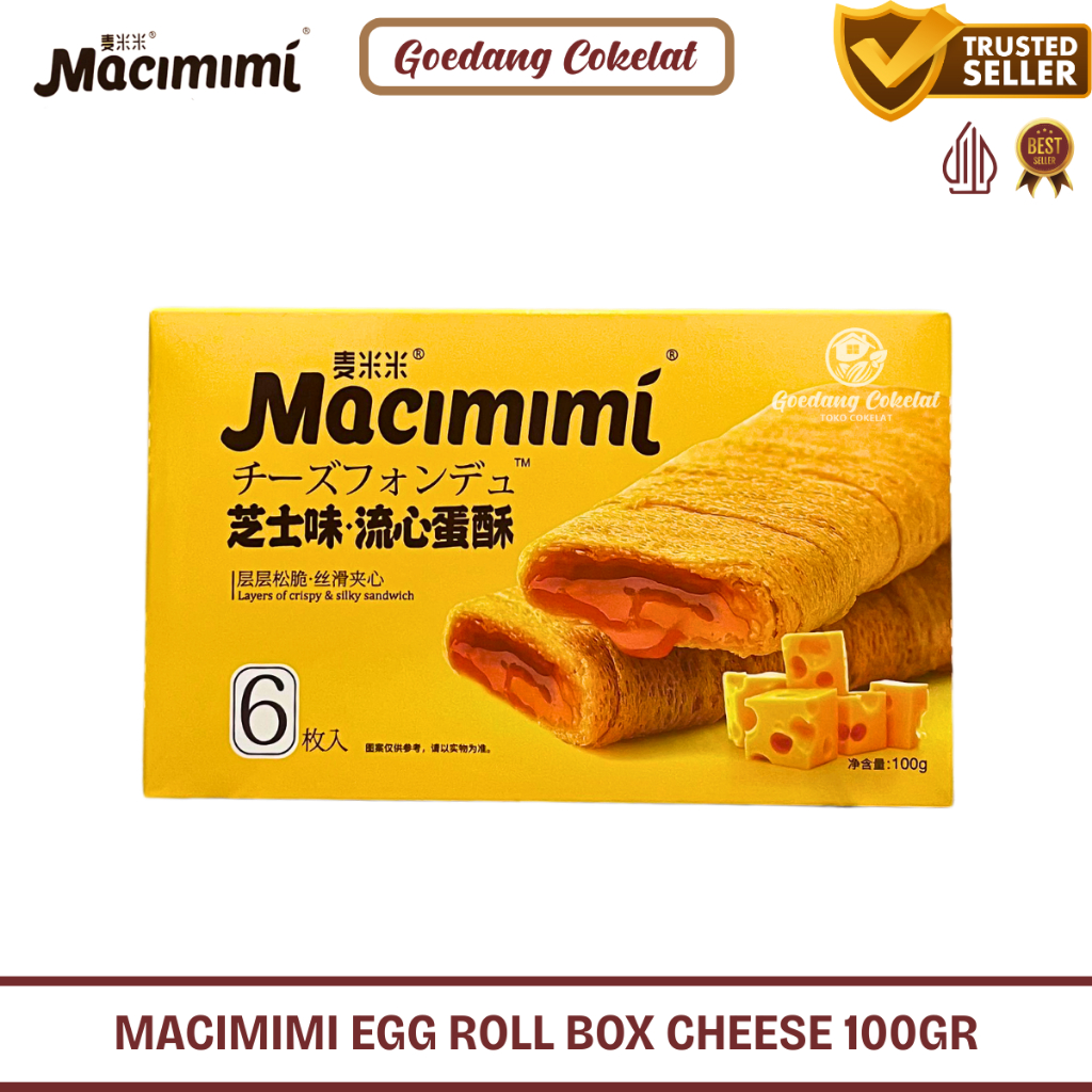 

bGF Macimimi Crispy Sandwich Egg Roll Rasa Cokelat Keju Truddle Chocolate & Cheese 168g / 100g