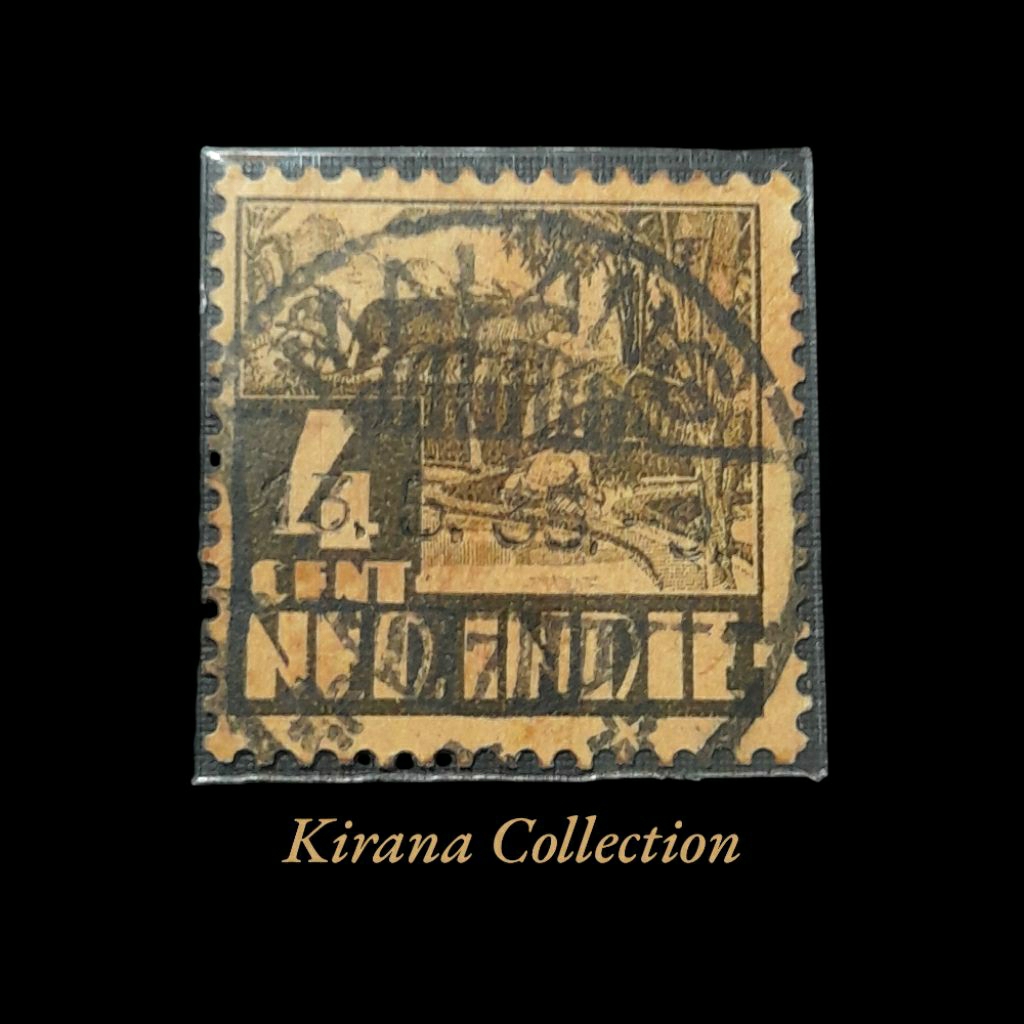 

CP.3 KOLEKSI PRANGKO NED INDIE KERBAU 4 CENT 1934-1937 CAP POS MALANG USED