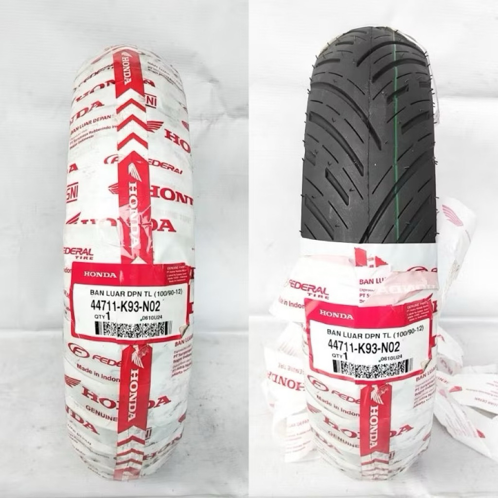 BAN LUAR SCOOPY RING 12 DEPAN BELAKANG FREEGO TUBLESS ORI HONDA FEDERAL AHM  DAN IRC 100/90-12 110/9