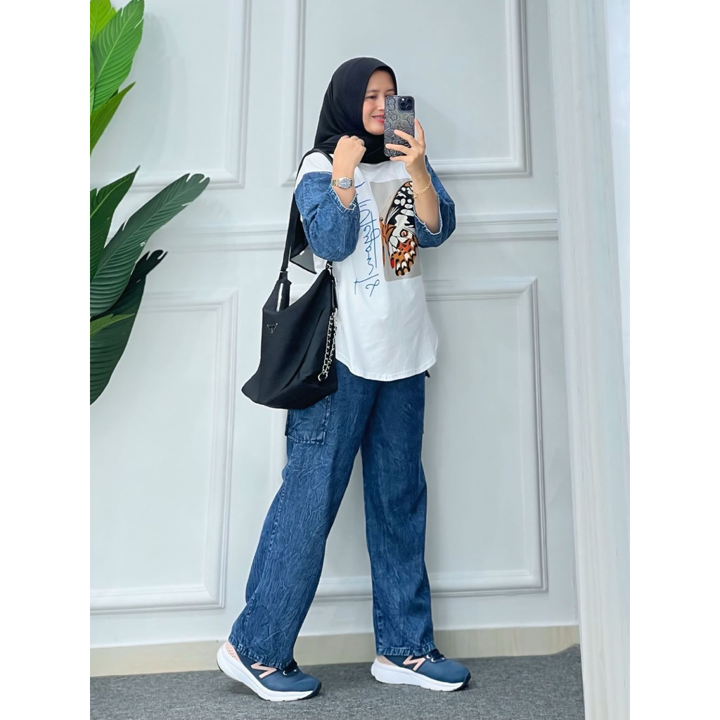 SET jeans Set Wanita Terbaru / Set Wanita Jeans / Set Wanita Kekinian