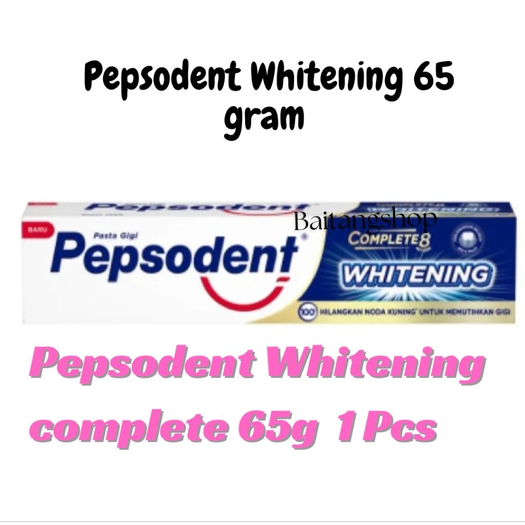 Pepsodent Complete 8 Whitening 65gram - Pepsodent Pasta Gigi Complete 8 Whitening 65gr - Odol Pepsod