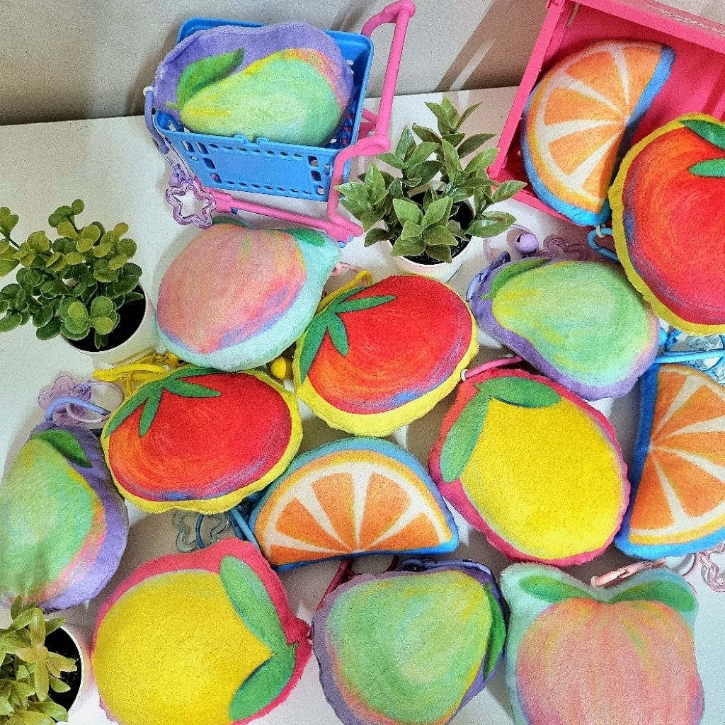 Plushie / Boneka Buah Tomat, Jeruk, Lemon, Peach, Pear