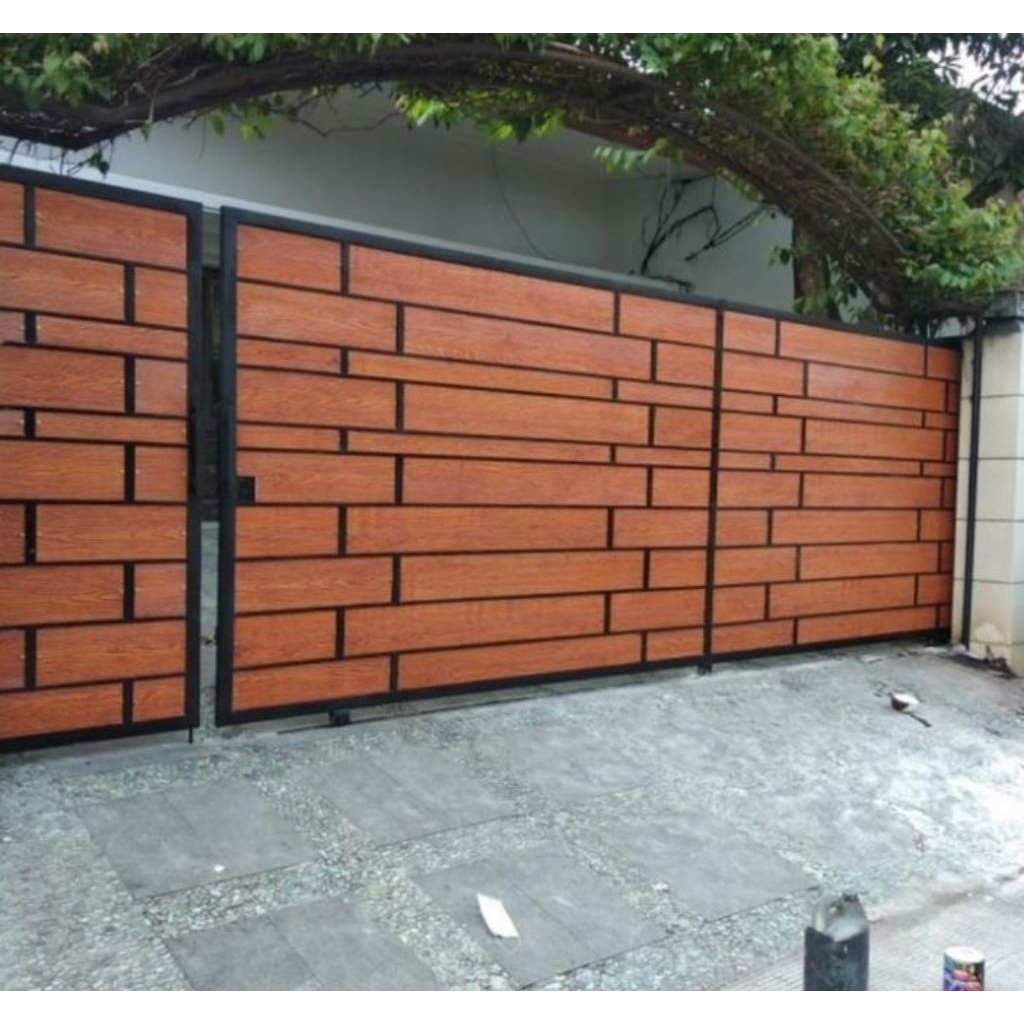 pintu gerbang  besi GRC minimalis modern