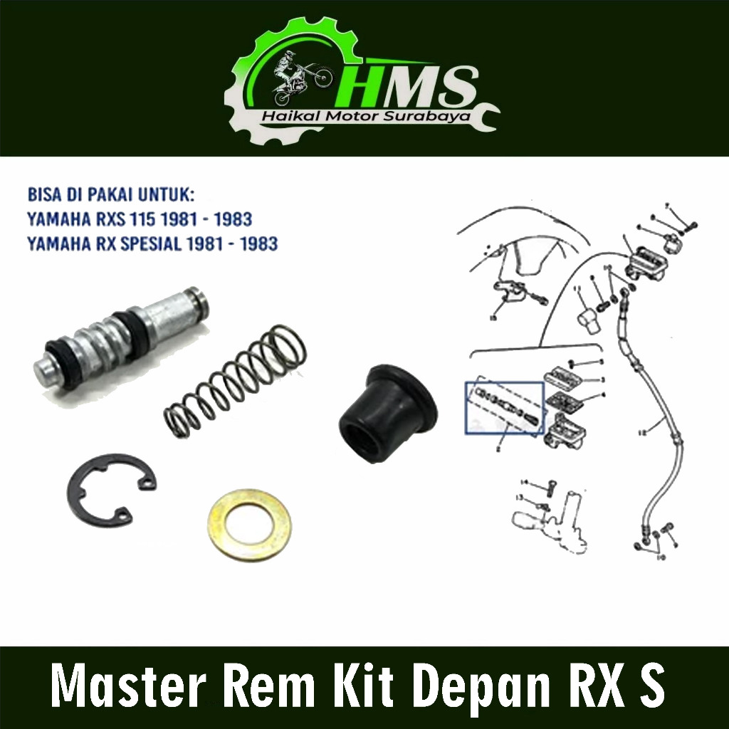 Master Rem Kit Depan RX S - Repairkit Seal Sil Cakram Depan Yamaha RX K RXS RX Z RX Spesial RX